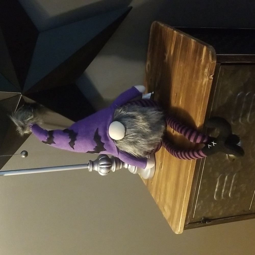 Halloween Gnome Purple with Bats